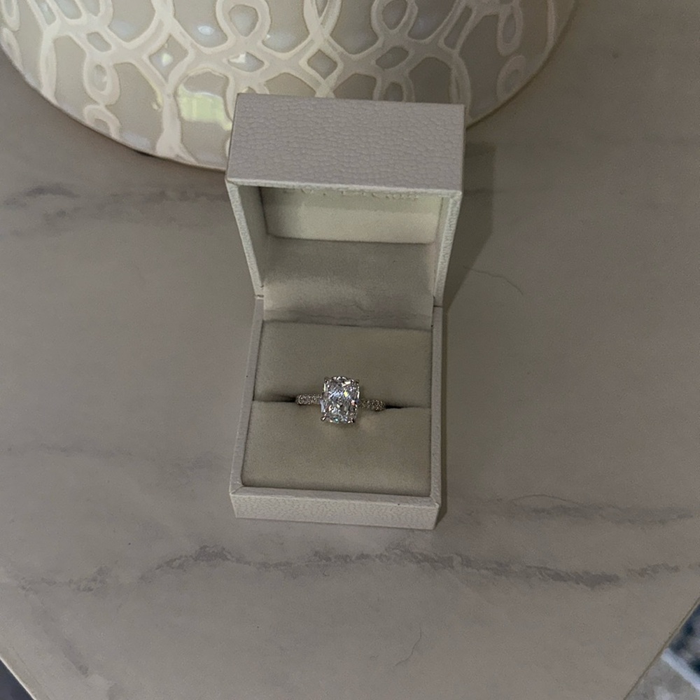 Bo Dream Cushion Cut CZ Engagement Ring